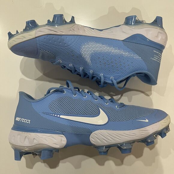 Men Nike Alpha Huarache Elite 3 MCS Baseball Cleat Sky Blue UNC CZ4453-401 Sz 14 main image 5
